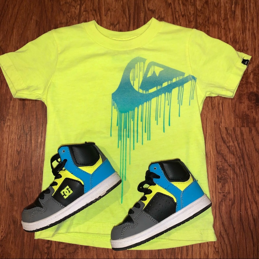 Toddler Quicksilver Shirt & DC Shoes.